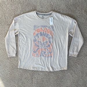 Volcom Long Sleeve Shirt. Girls Volcom Butterfly, Smiley Face, Groovy Shirt